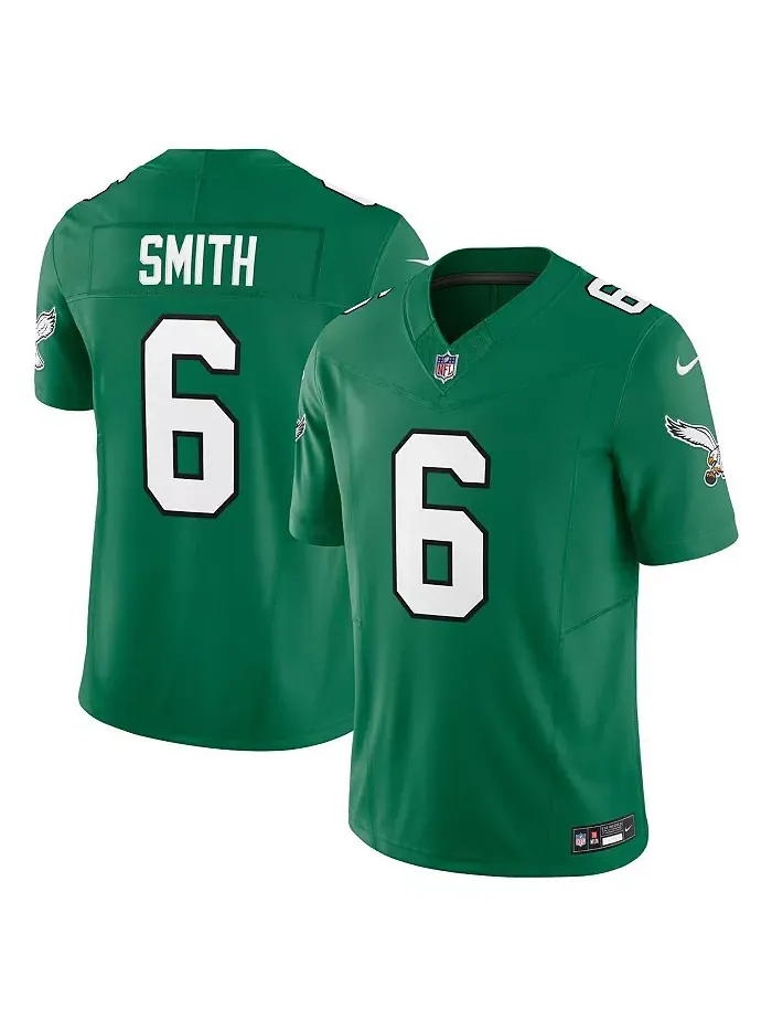 Мужская лимитированная джерси Philadelphia Eagles Vapor F.U.S.E. DeVonta Smith Kelly Nike — изображение 1 из 3, зеленый