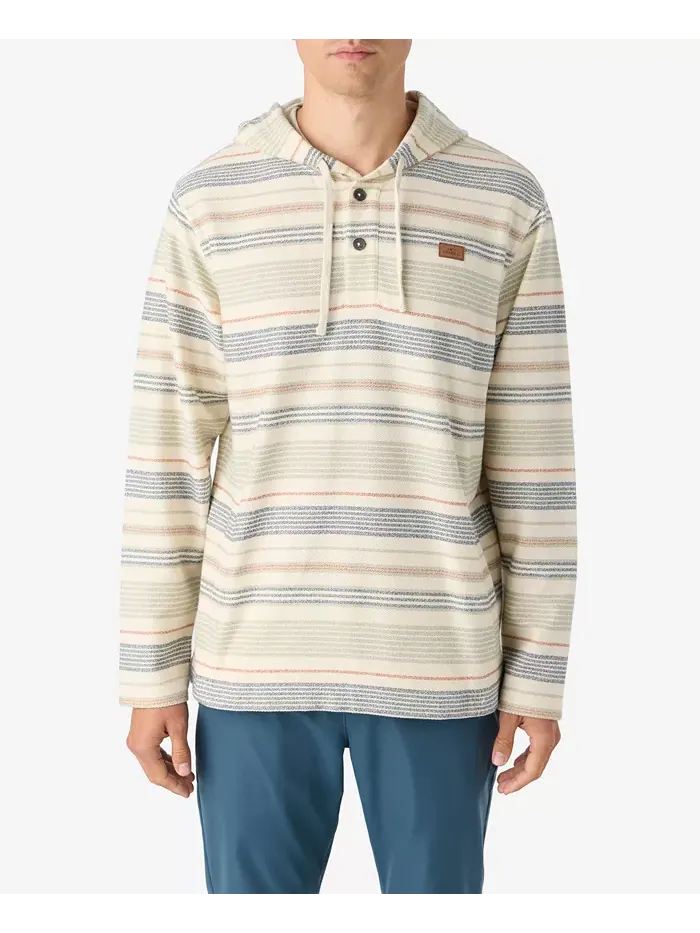 Толстовка Men's Bavaro Stripe Poncho Fleece Tops O'Neill — изображение 1 из 8, бежевый