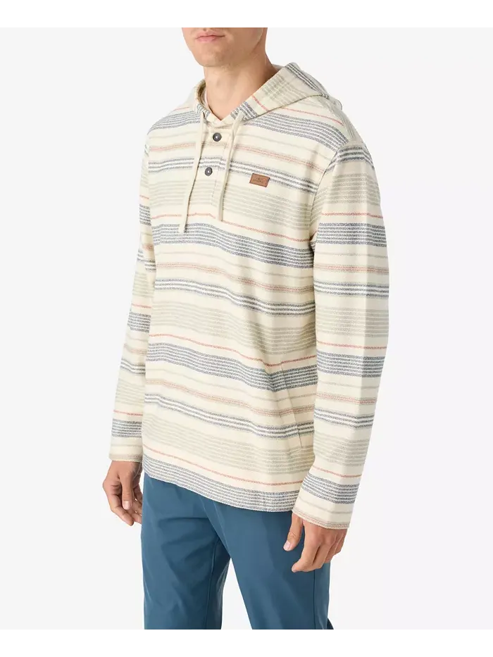 Толстовка Men's Bavaro Stripe Poncho Fleece Tops O'Neill — изображение 3 из 8, бежевый