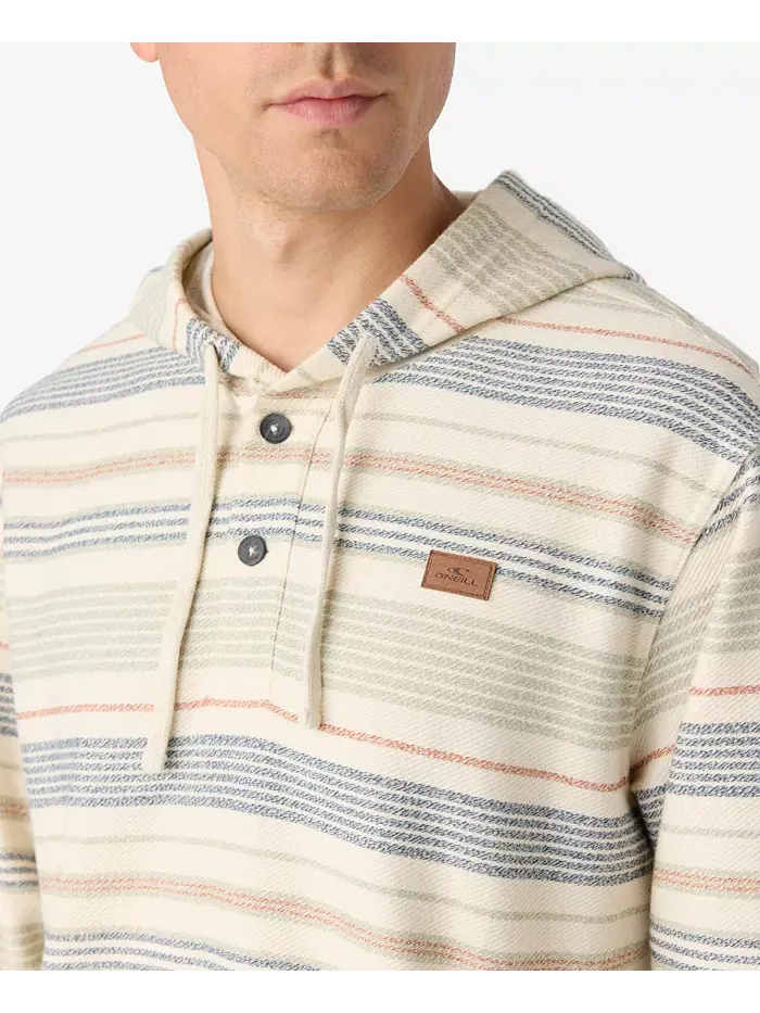 Толстовка Men's Bavaro Stripe Poncho Fleece Tops O'Neill — изображение 4 из 8, бежевый