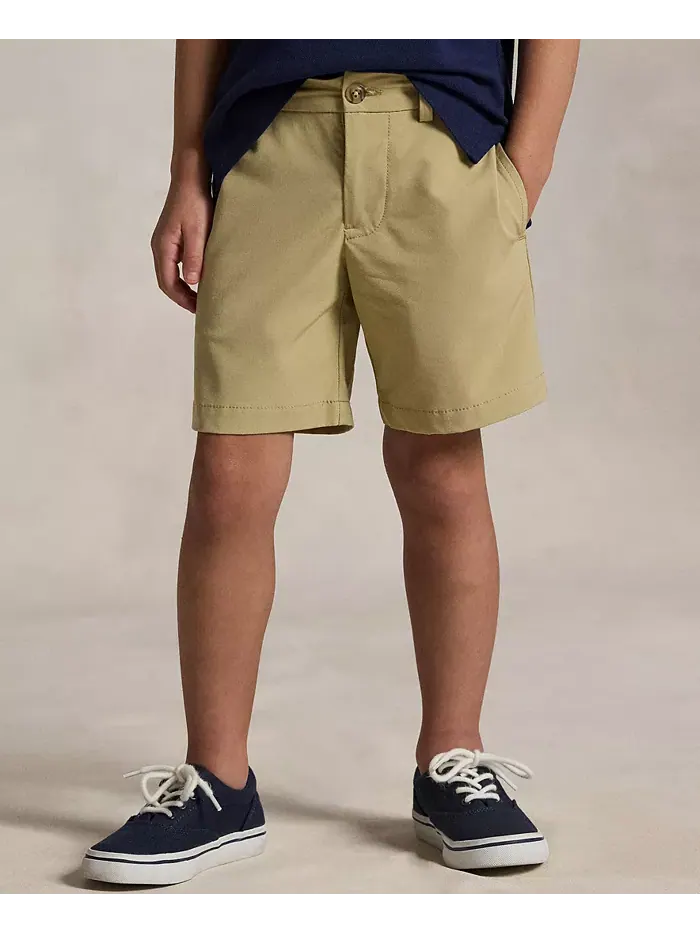 Шорты эластичные для малышей и мальчиков Polo Ralph Lauren — изображение 1 из 1, бежевый