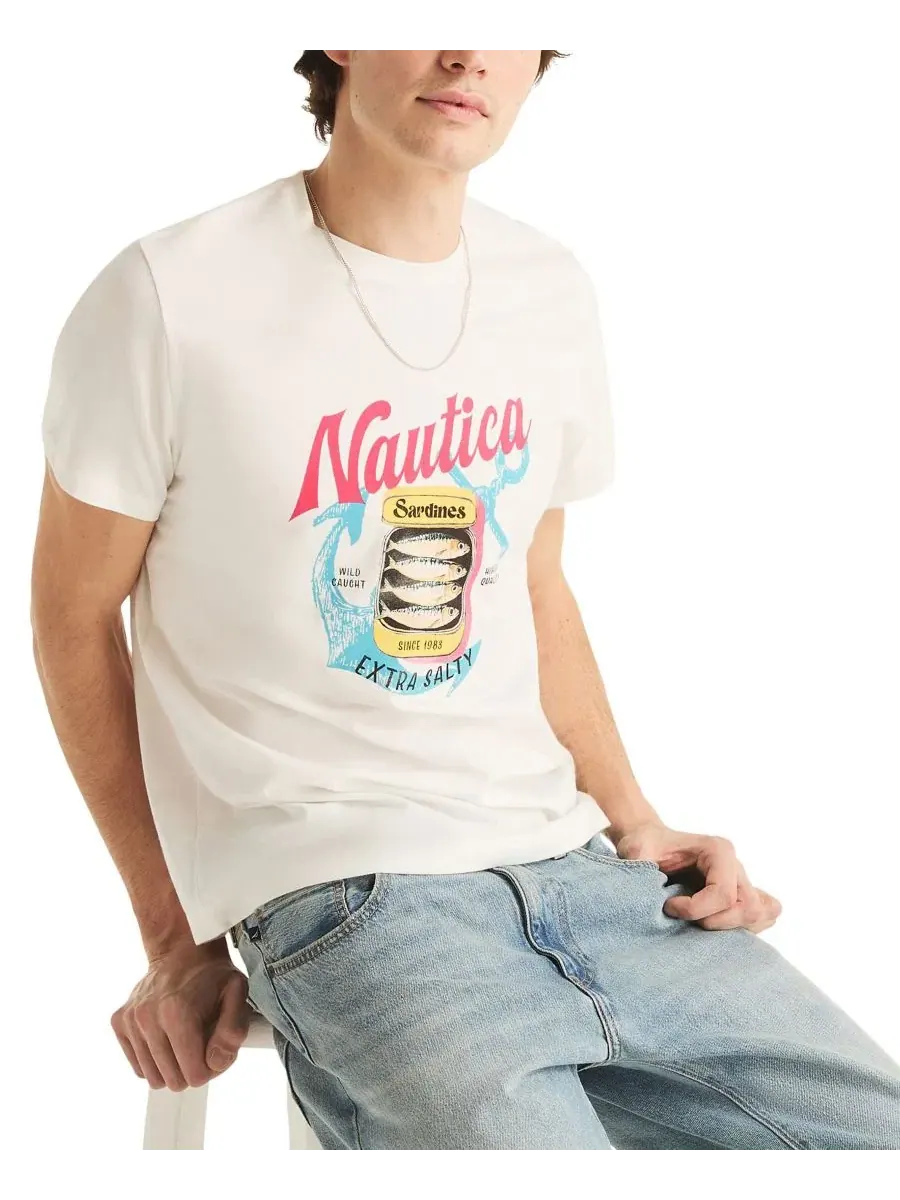 Мужская футболка с коротким рукавом Extra Salty Nautica — изображение 3 из 5, белый