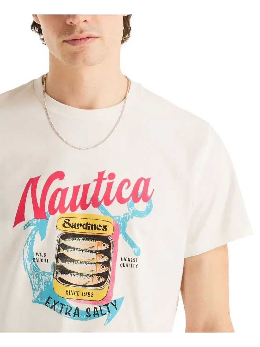 Мужская футболка с коротким рукавом Extra Salty Nautica — изображение 4 из 5, белый