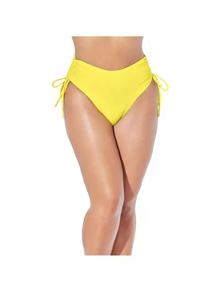 Женские трусики бикини Virtuoso с боковыми сборками и завязками Swimsuits for All — изображение 1 из 2, зеленый