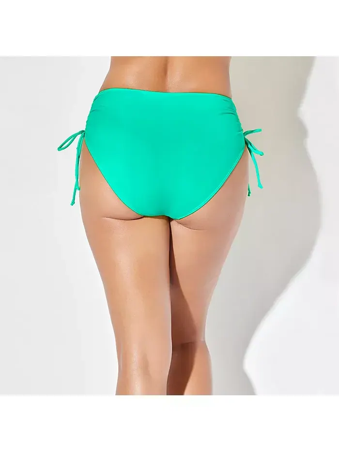 Женские трусики бикини Virtuoso с боковыми сборками и завязками Swimsuits for All — изображение 2 из 2