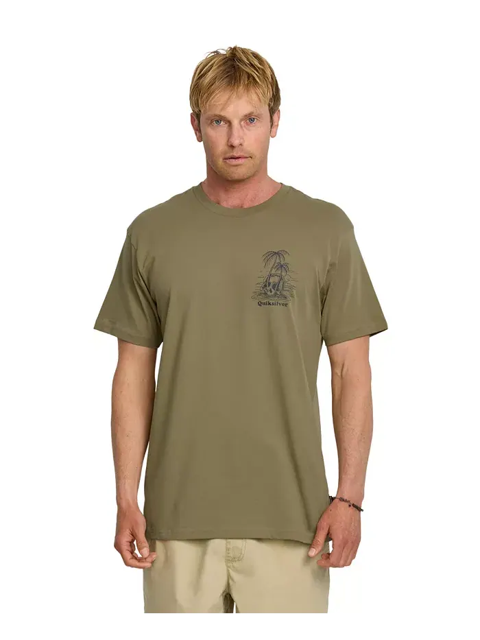 Мужская футболка с коротким рукавом Overgrown Quiksilver — изображение 3 из 6, золотистый