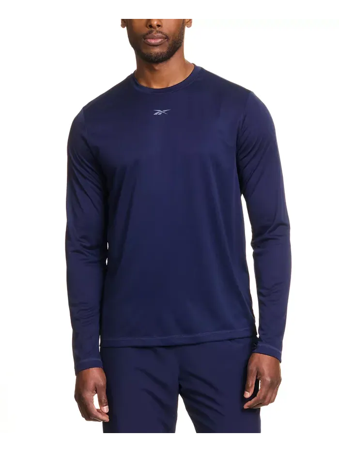 Мужская футболка с длинным рукавом Tech и логотипом Crewneck Reebok