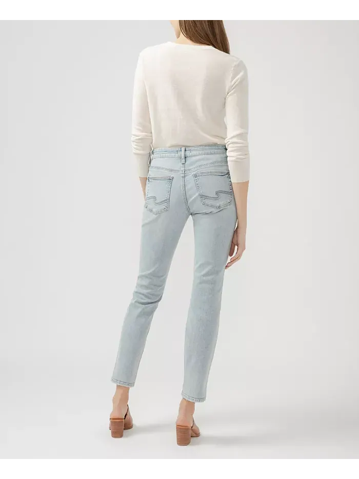 Женские джинсы Boyfriend Mid Rise Slim Leg Silver Jeans Co. — изображение 5 из 5, синий