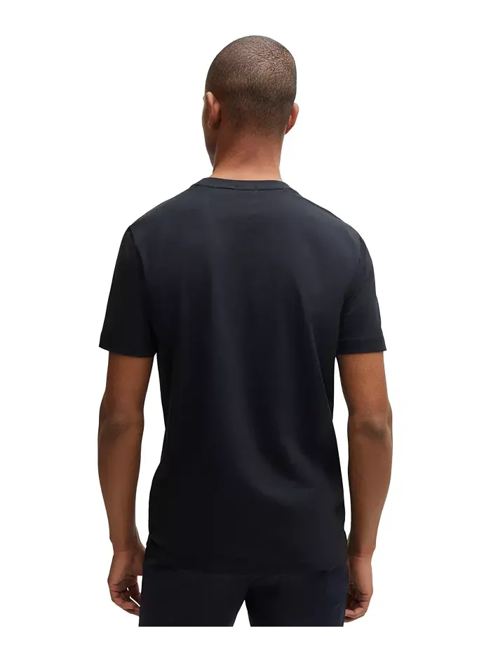 Мужская футболка с контрастным логотипом Regular-Fit Hugo Boss — изображение 2 из 4, синий