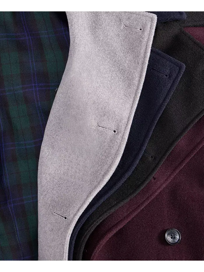 Мужское двубортное пальмо классического кроя Tommy Hilfiger — изображение 4 из 4, серый