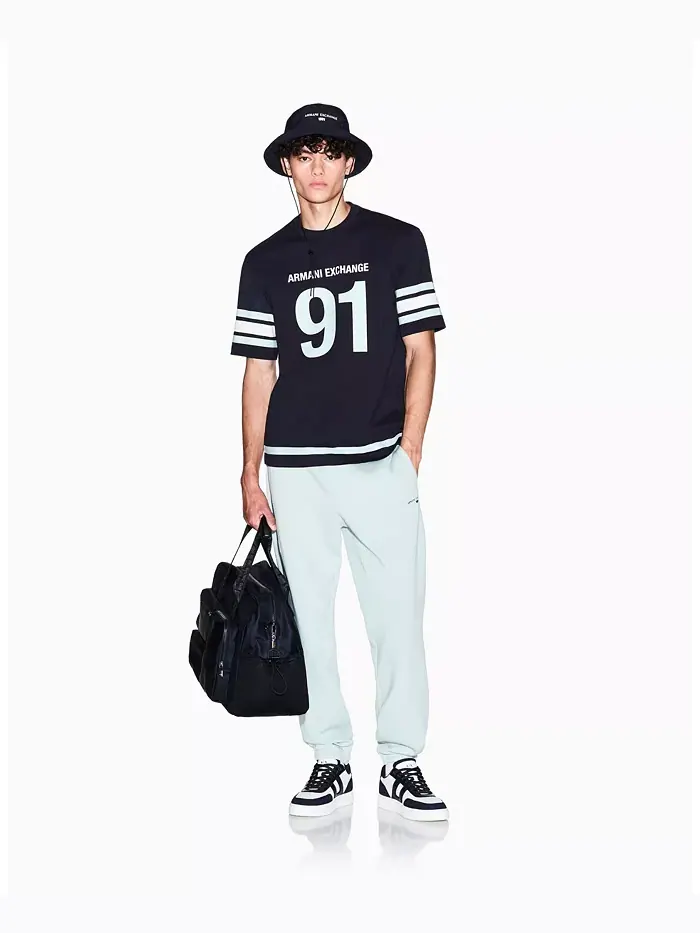 Мужская футболка «91» A|X Armani Exchange — изображение 4 из 15, синий