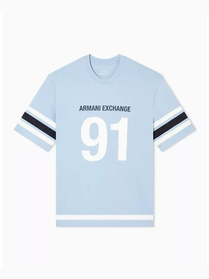 Мужская футболка «91» A|X Armani Exchange — изображение 11 из 15, синий
