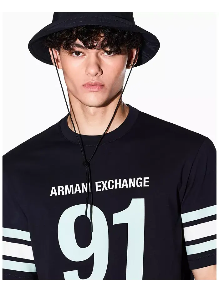Мужская футболка «91» A|X Armani Exchange — изображение 5 из 15, синий
