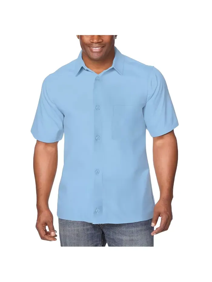 Мужская немнущаяся короткорукавная рубашка Oxford Dress Shirt KingSize
