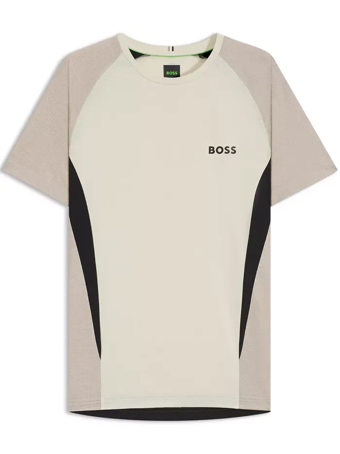 Мужская футболка Slim-Fit из сетчатого джерси Hugo Boss — изображение 2 из 5, белый