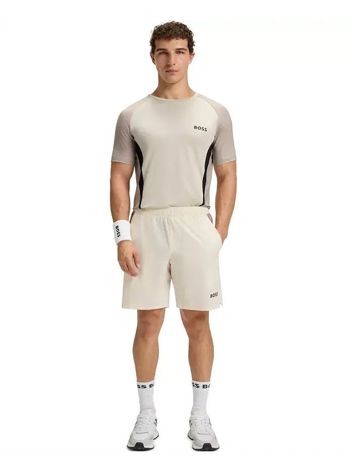 Мужская футболка Slim-Fit из сетчатого джерси Hugo Boss — изображение 4 из 5, белый