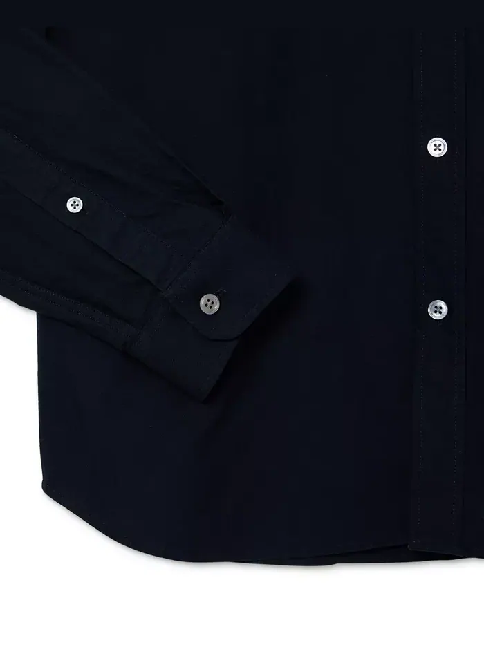 Рубашка Lacoste, мужская, оксфордская, классический крой — изображение 2 из 3, темно-синий
