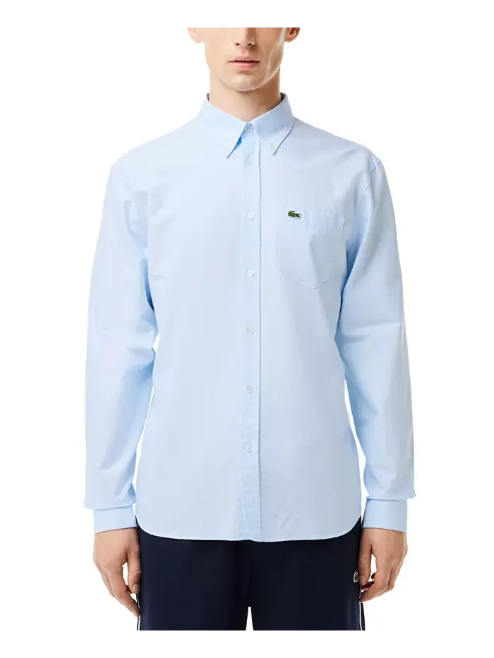 Рубашка Lacoste, мужская, оксфордский стиль — изображение 1 из 4, белый