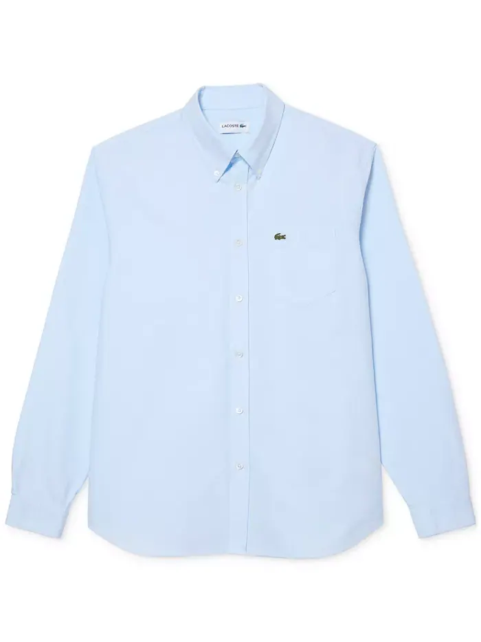 Рубашка Lacoste, мужская, оксфордский стиль — изображение 4 из 4, белый