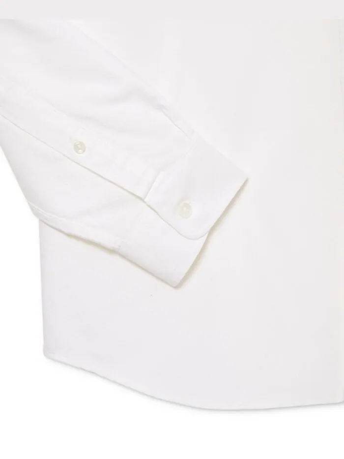 Рубашка Lacoste, мужская, тканая оксфордская, с длинными рукавами — изображение 3 из 3, белый