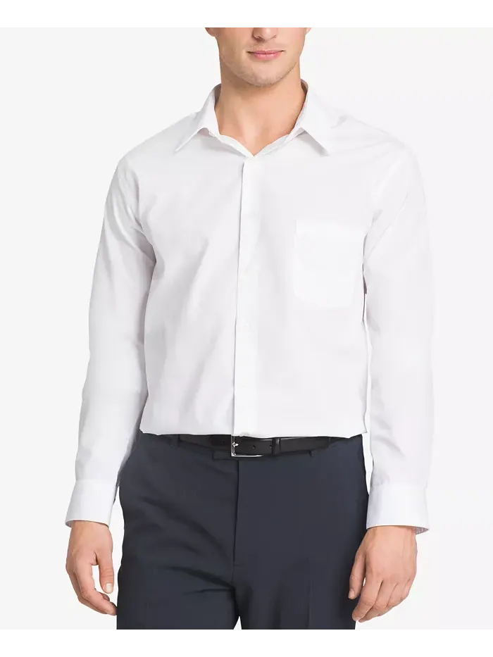 Мужская поплиновая сорочка, классический и атлетический крой Van Heusen — изображение 1 из 1, синий
