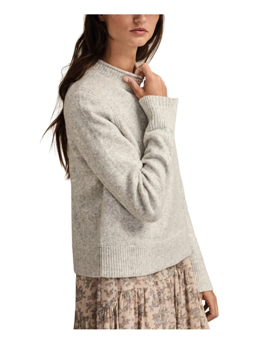 Женский мягкий свитер с высоким воротником Cloud Lucky Brand — изображение 3 из 5, светлый серый