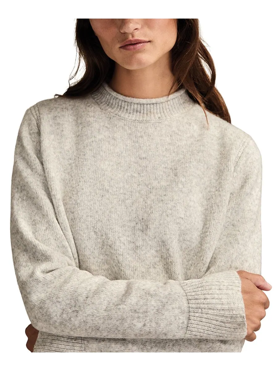 Женский мягкий свитер с высоким воротником Cloud Lucky Brand — изображение 4 из 5, светлый серый