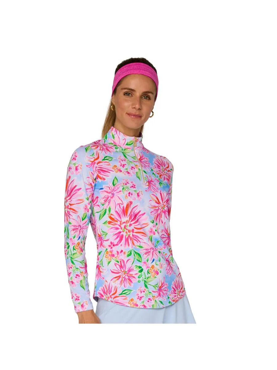 Топ с длинными рукавами и воротником-стойкой от G Lifestyle G Lifestyle Clothing, Flower garden
