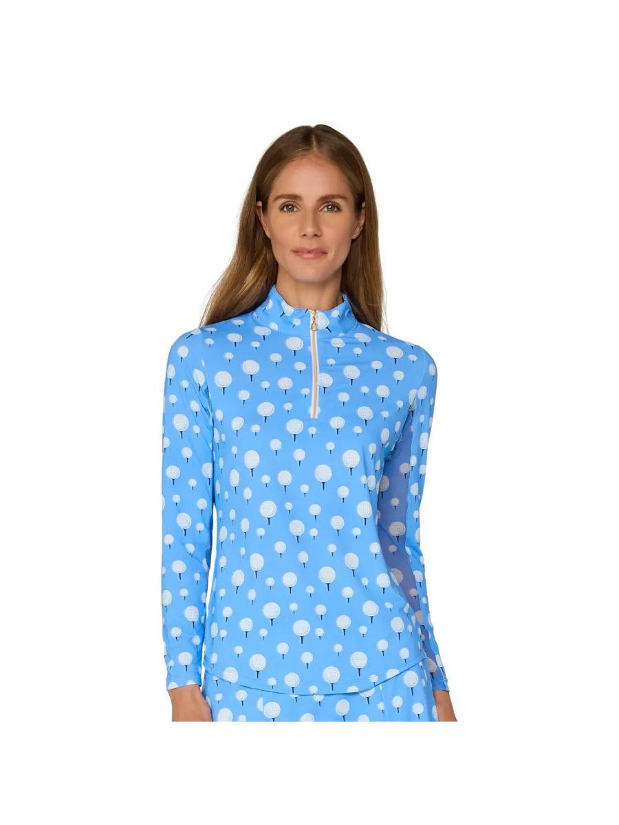 Топ с длинными рукавами и воротником-стойкой от G Lifestyle G Lifestyle Clothing, Tee it up bt.peri