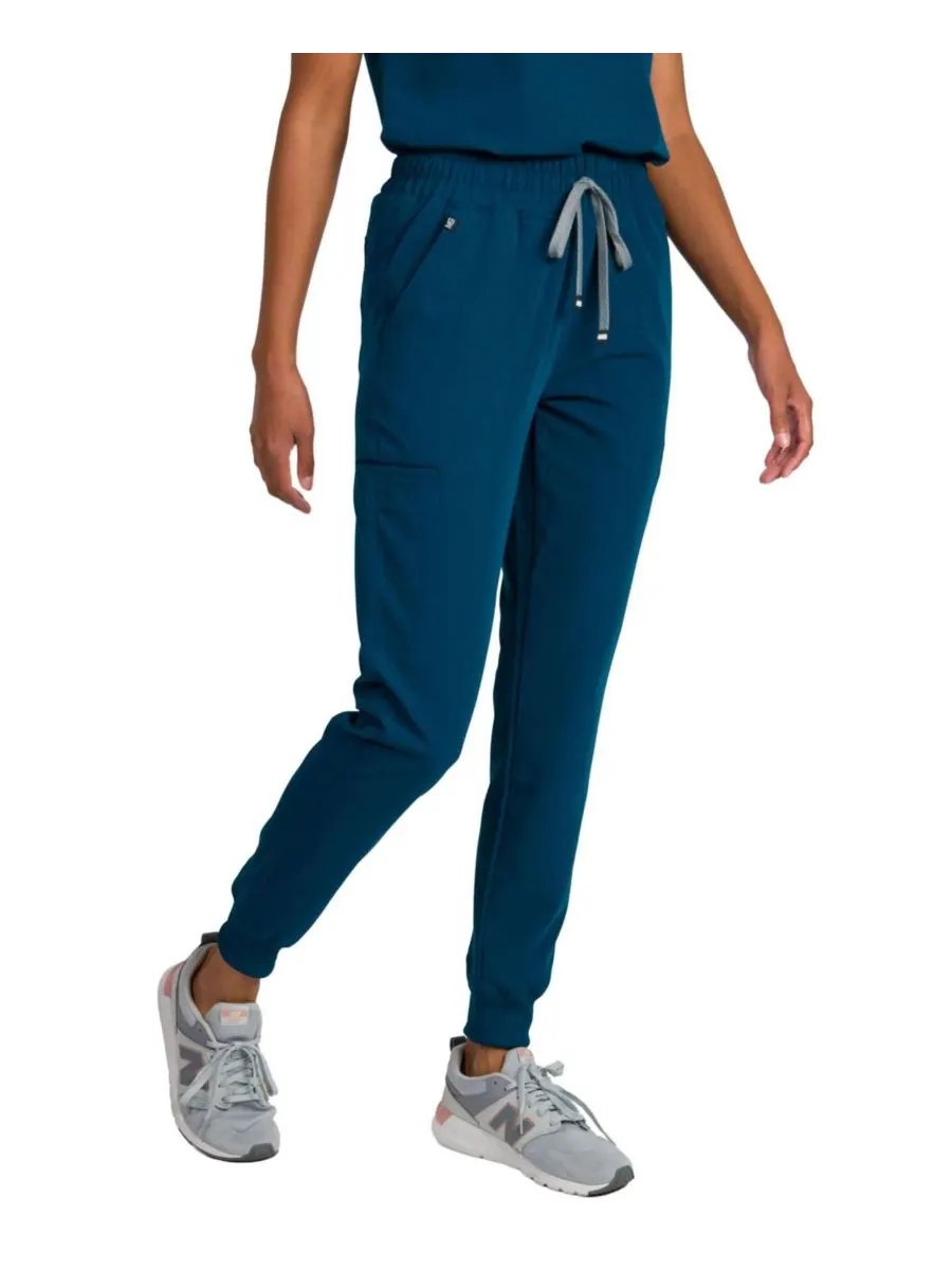 Женские спортивные брюки Madison Mid-rise Slim Jogger Scrub Pant Medgear — голубой