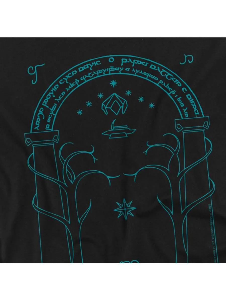 Мужская футболка Двери Дурина Lord Of The Rings — изображение 2 из 3, черный