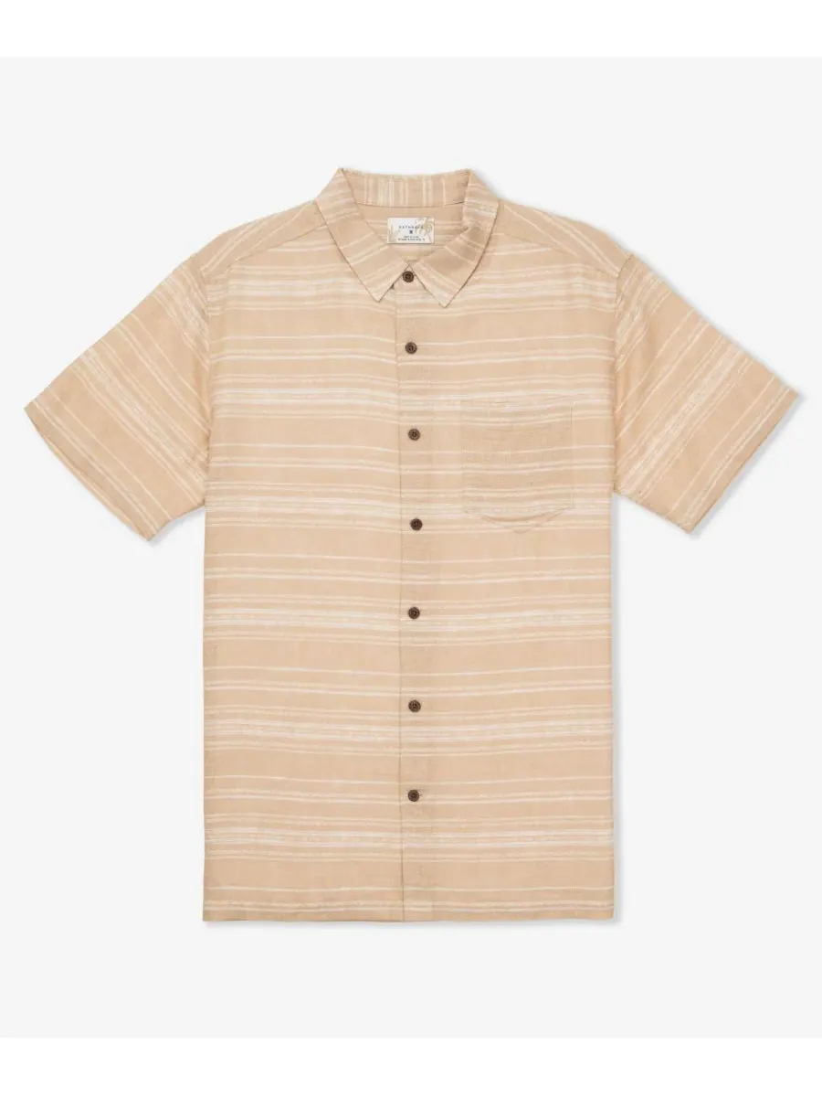 Мужская рубашка с коротким рукавом Oceanside Hurley — изображение 4 из 5, коричневый