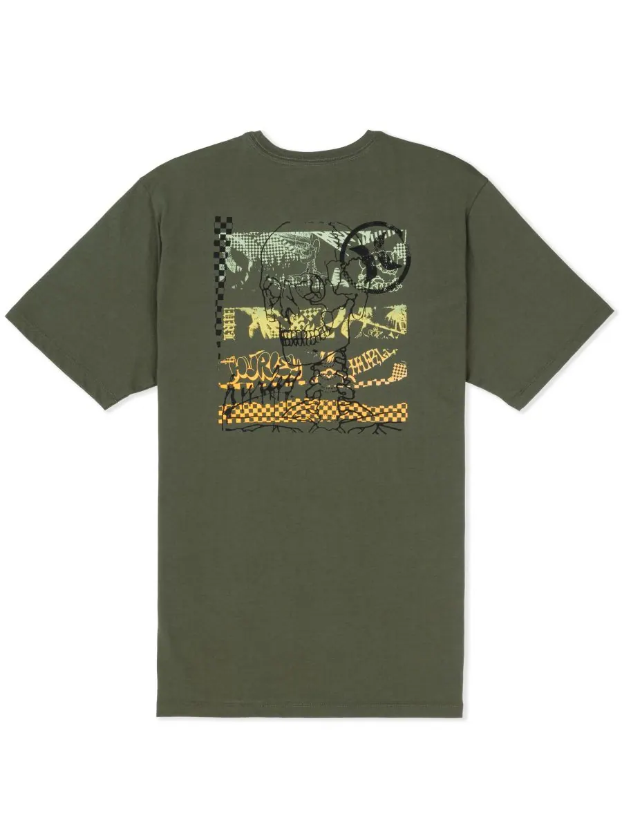 Мужская футболка с коротким рукавом и круглым вырезом Crusty Hurley — изображение 4 из 4, зеленый