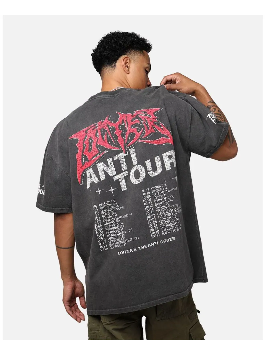 Мужская винтажная футболка Anti Tour Loiter — изображение 3 из 5, нет цвета