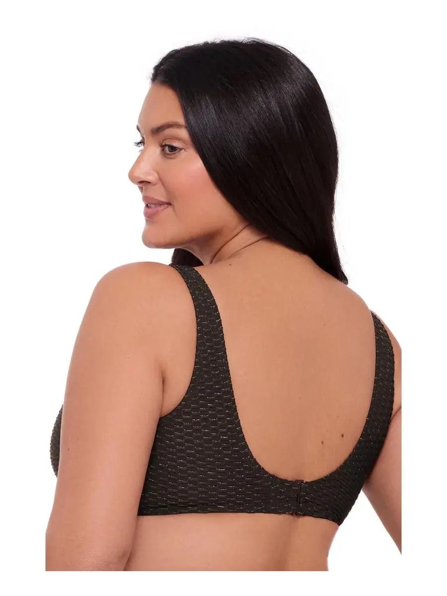 Женский топ-бралетт S3 с текстурой сетки для коррекции фигуры S3 Apparel — изображение 2 из 3, черный
