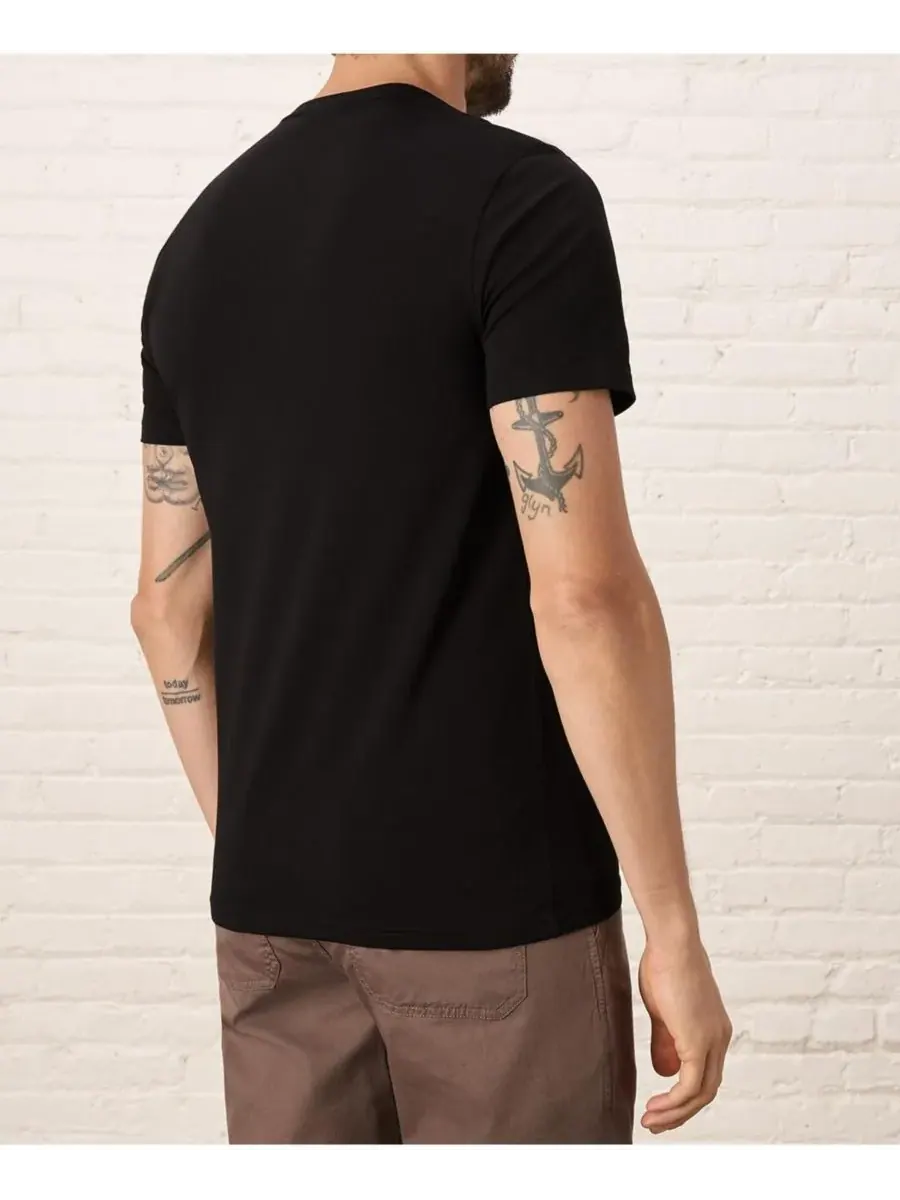 Мужская футболка Luxe Signature Slim Crew Neck из органического хлопка Pact — изображение 4 из 5, черный