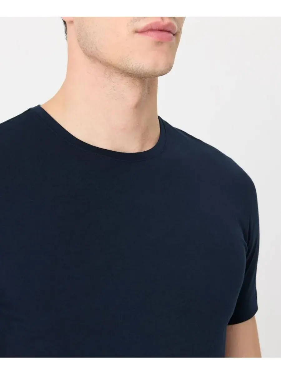 Мужская футболка Luxe Signature Slim Crew Neck из органического хлопка Pact — изображение 2 из 5, темно-синий