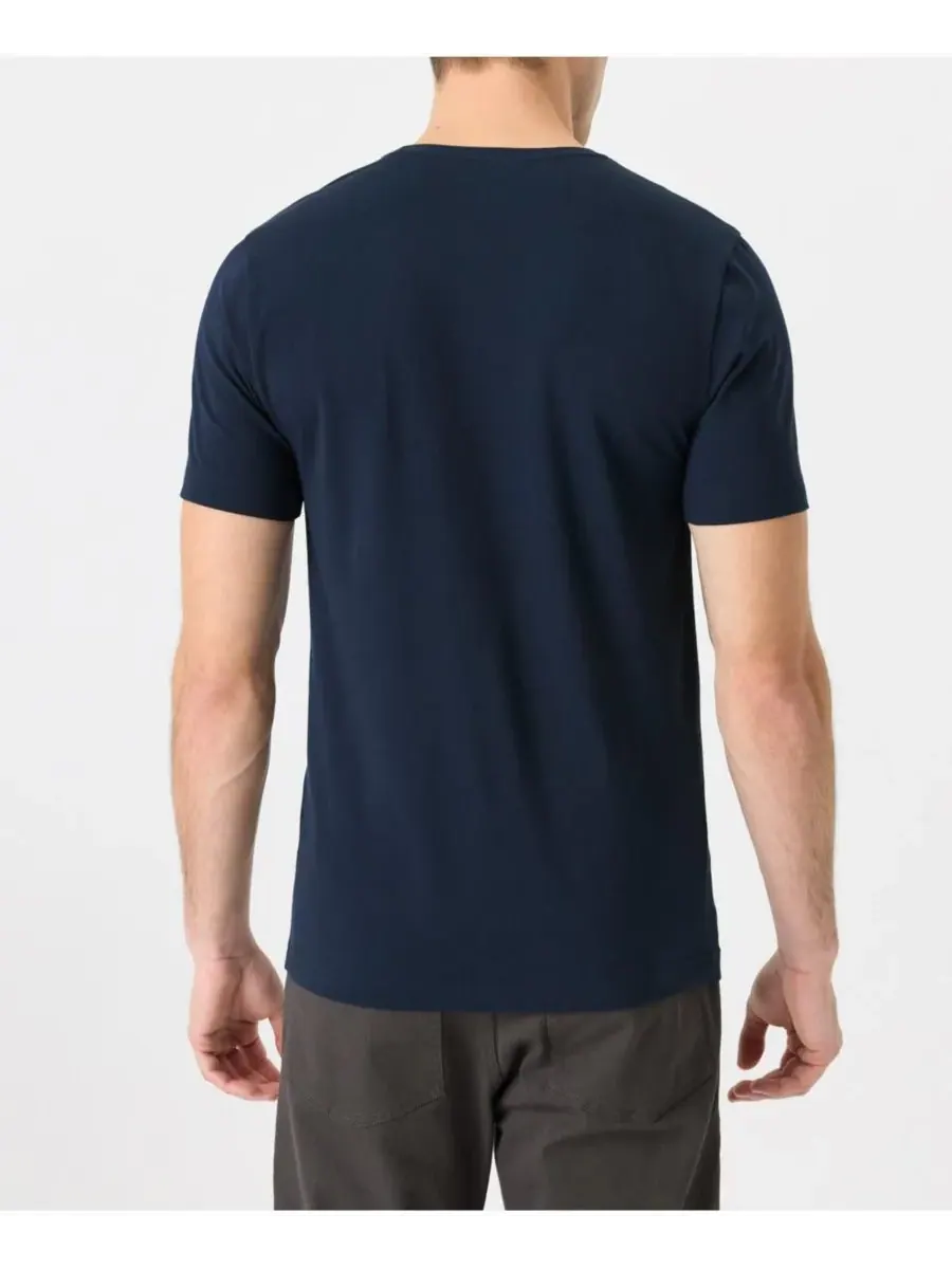 Мужская футболка Luxe Signature Slim Crew Neck из органического хлопка Pact — изображение 3 из 5, темно-синий