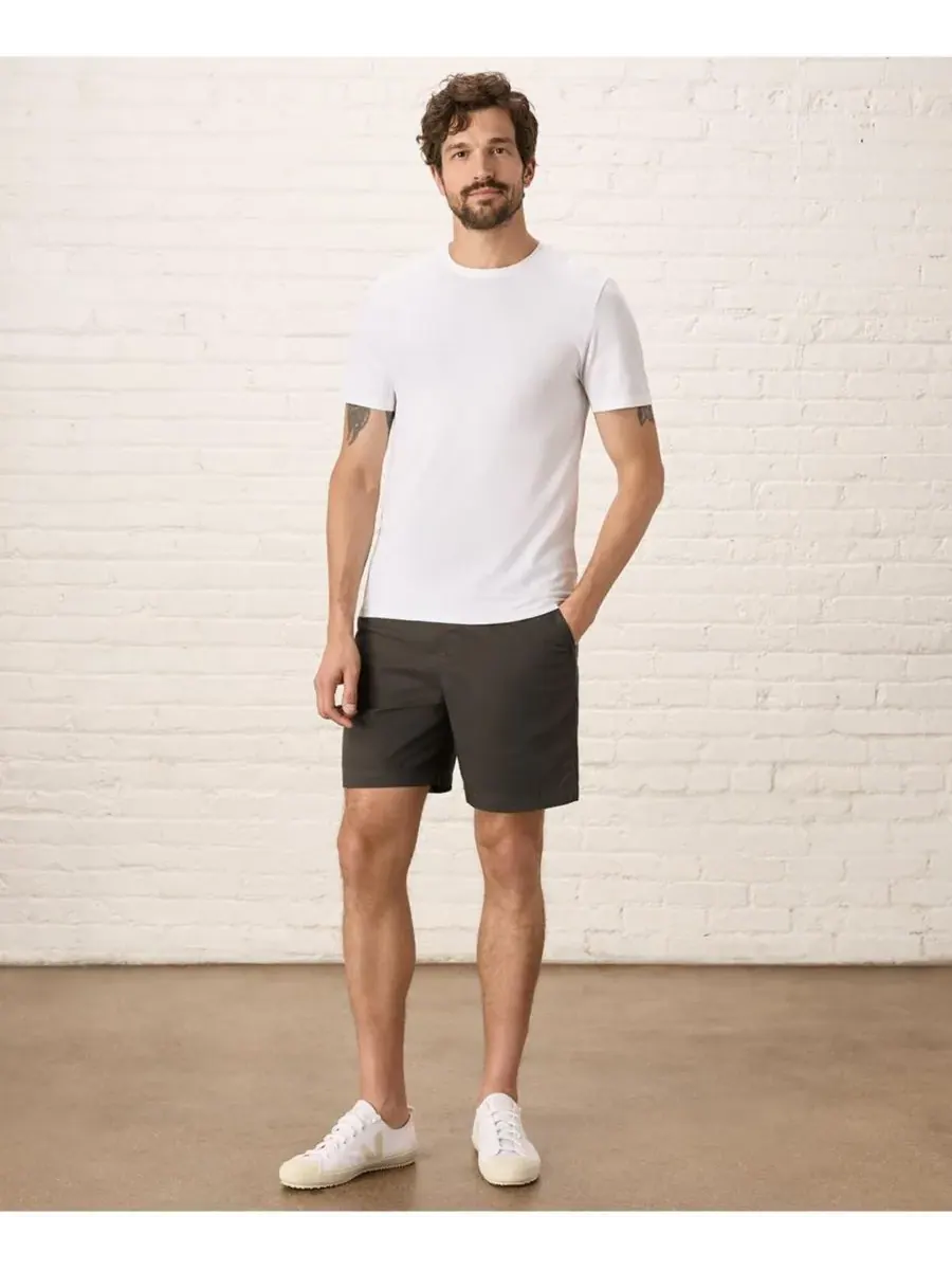 Мужская футболка Luxe Signature Slim Crew Neck из органического хлопка Pact — изображение 2 из 5, белый