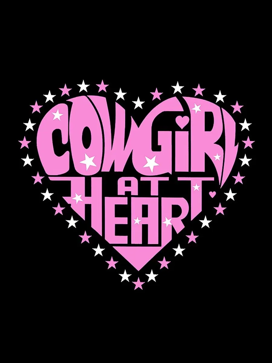 Женская толстовка с круглым вырезом и надписью "Cowgirl at Heart" LA Pop Art — изображение 3 из 3, черный