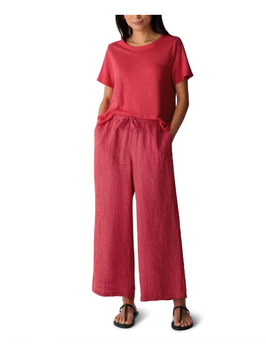 Женские широкие брюки до щиколотки Eileen Fisher — изображение 1 из 4, гренадин