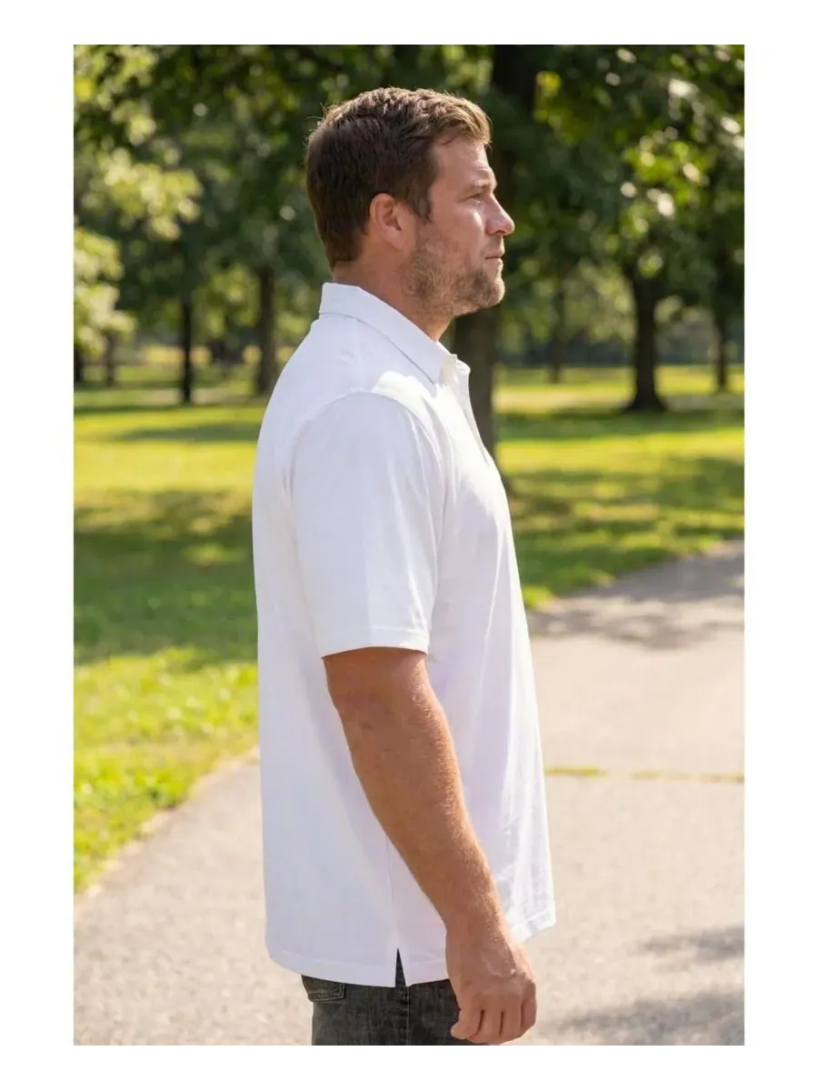 Поло с длинным рукавом Americana Polo KingSize — изображение 3 из 4, белый