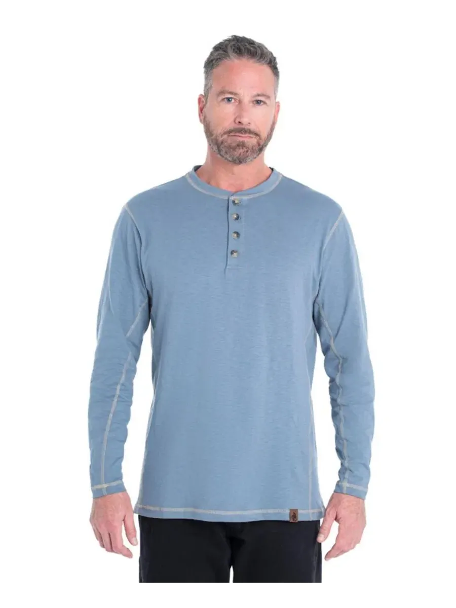 Мужская рубашка-поло с длинным рукавом из слабовой ткани Maverick Slub Henley Legendary Whitetails
