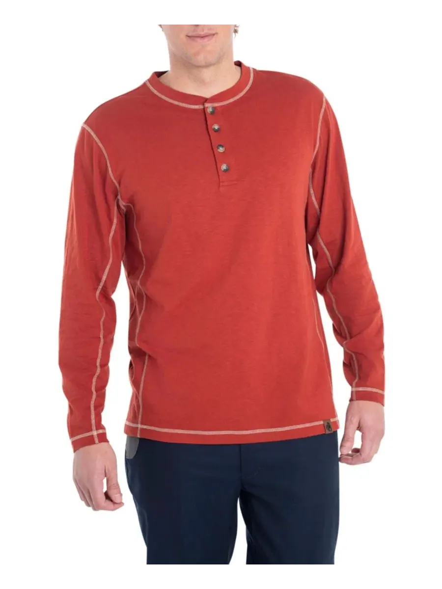 Мужская рубашка-поло с длинным рукавом Maverick Slub Henley Legendary Whitetails