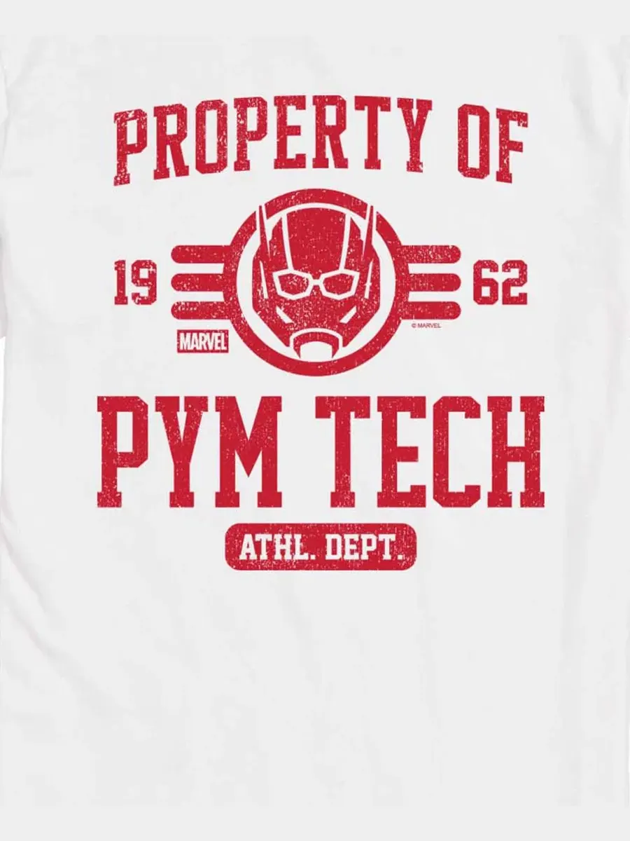Мужская футболка с коротким рукавом Marvel Ant-Man Property Of Pym Tech с графическим принтом — изображение 3 из 3, белый