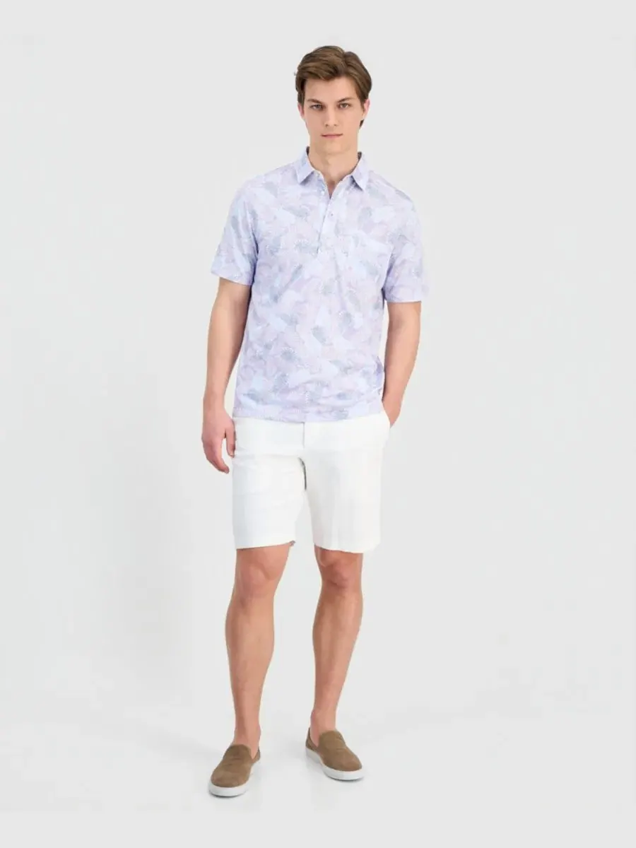 Мужская рубашка-поло с принтом San Lucio Frond Fall Tommy Bahama — изображение 2 из 4, фиолетовый