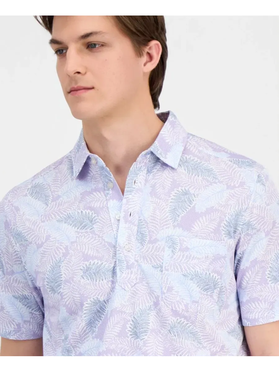 Мужская рубашка-поло с принтом San Lucio Frond Fall Tommy Bahama — изображение 4 из 4, фиолетовый