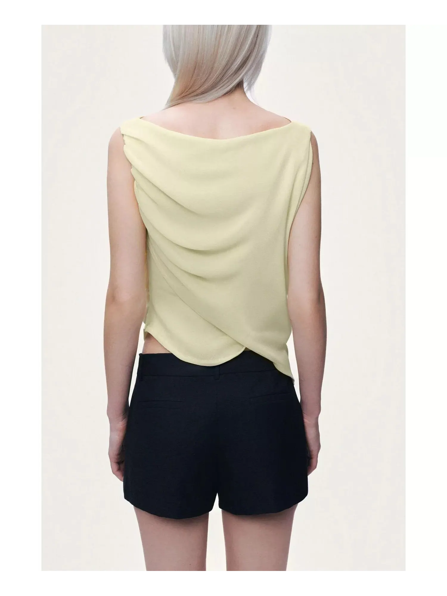 Блуза NOCTURNE Draped Sleeveless — изображение 3 из 6, желтый