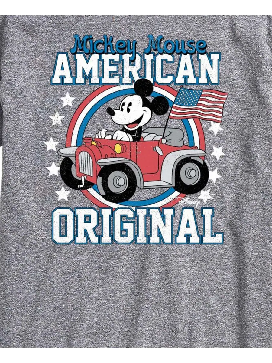 Мужская футболка с оригинальным графическим рисунком Disney Mickey American Airwaves — изображение 3 из 3, приглушенный
