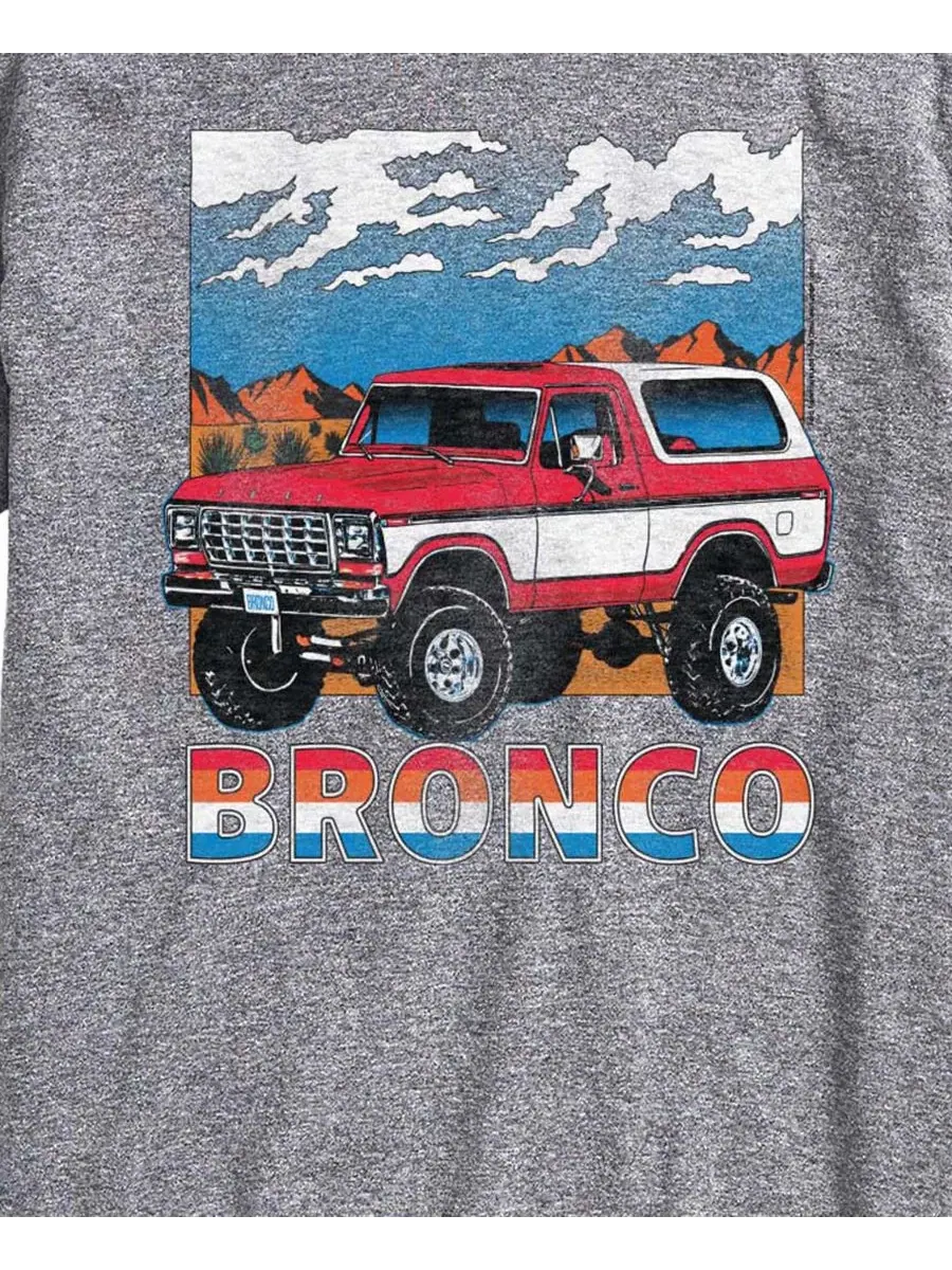 Мужская футболка с коротким рукавом и графическим принтом Ford Bronco Mountain View Airwaves — изображение 3 из 3